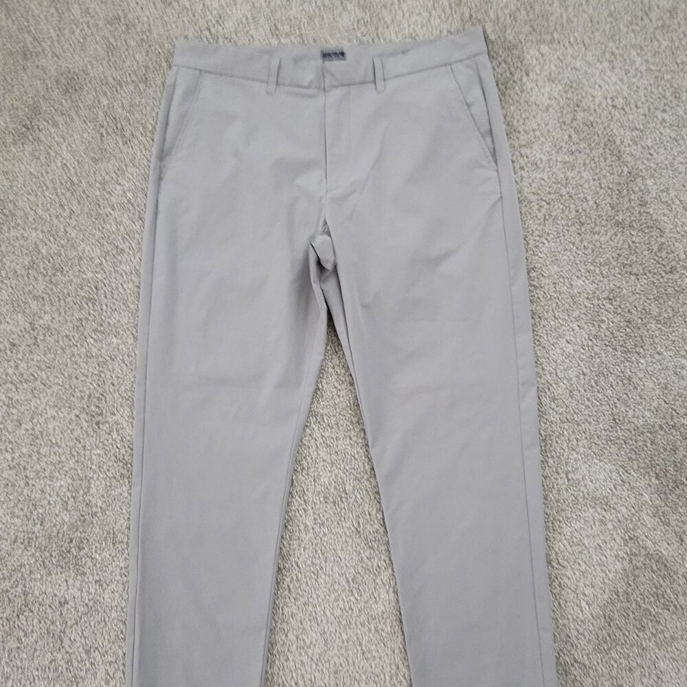 Men's J.Crew Factory Grey Thompson Flex Pants with Tapered Leg 34 x 32